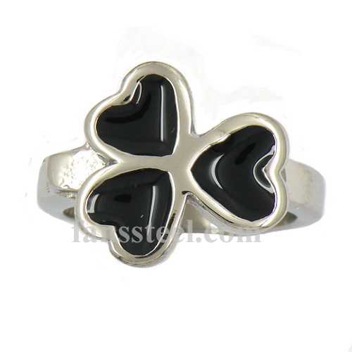 FSR12W61 enamel heart flower love ring - Click Image to Close